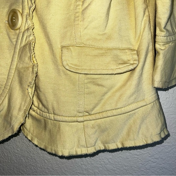 Nick & Mo Exclusive Collection Yellow Ruffle Hem Blazer Sz L - Picture 6 of 13
